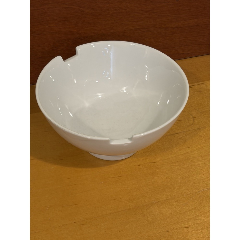 Large Crate‎ And Barrel Bowl China 7" Diameter White Udon Noodle Soup Bowl